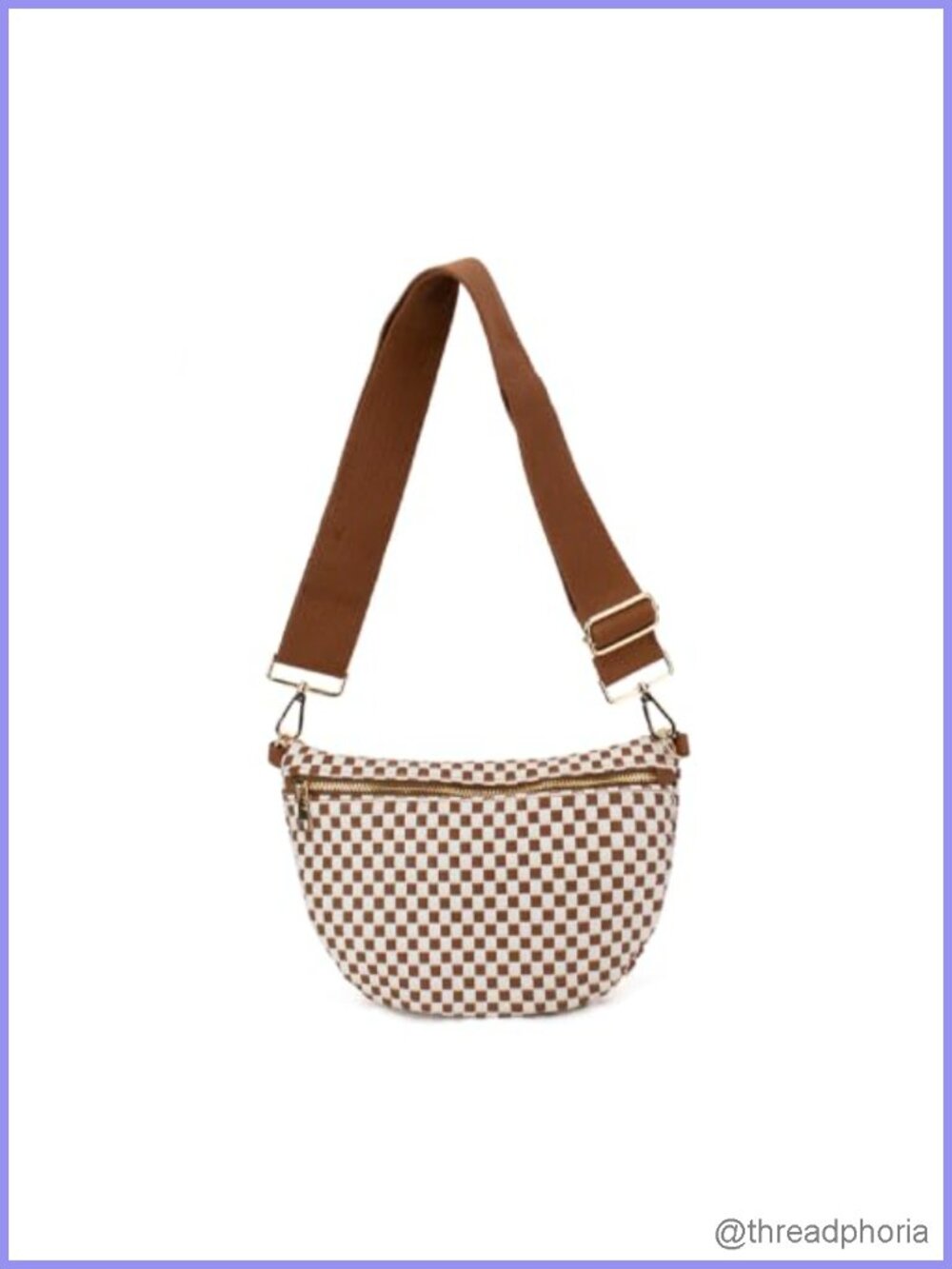 Woven Vegan Leather Crossbody Bag with Adjustable Strap for Travel